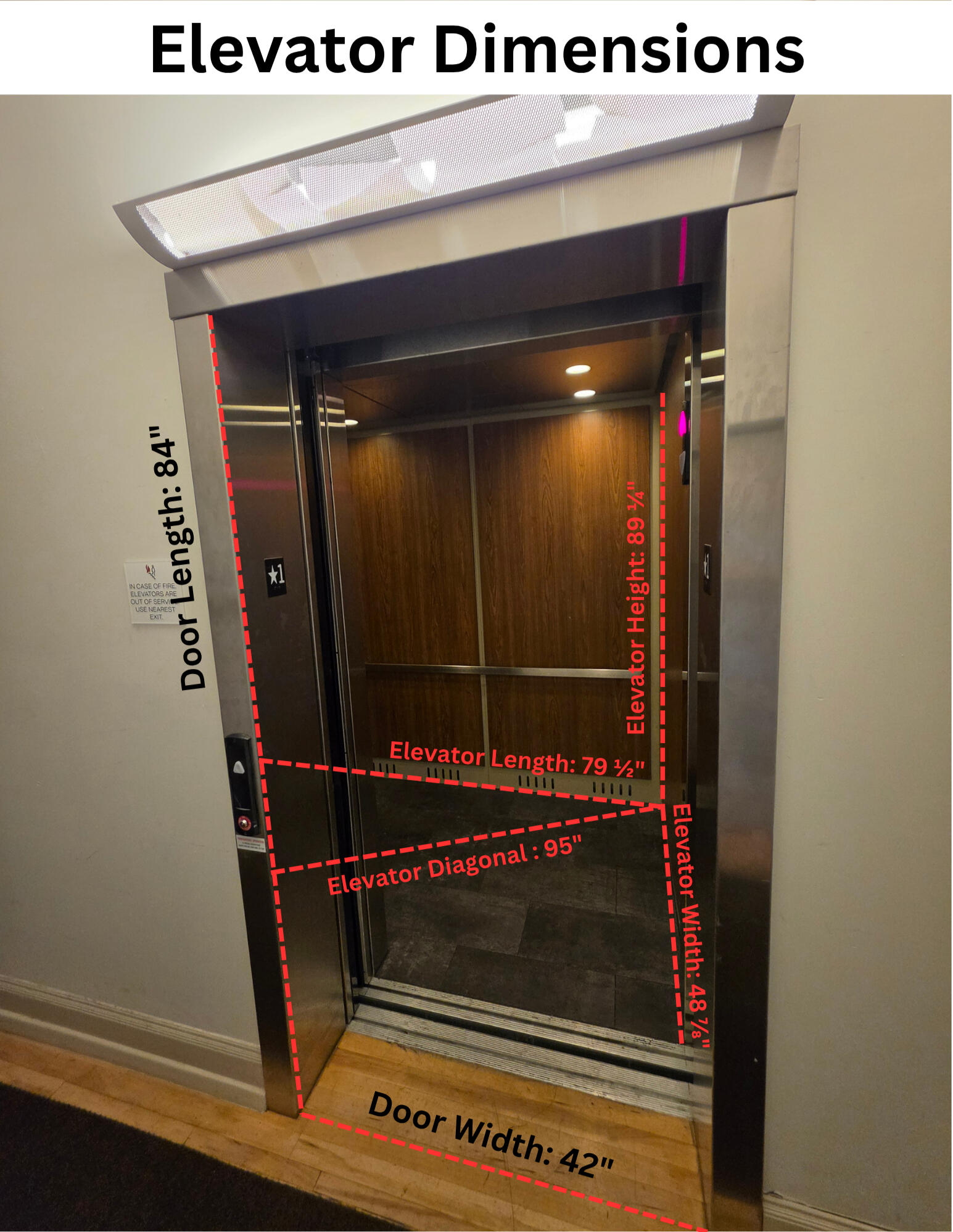 Evans School Elevator Dimensions